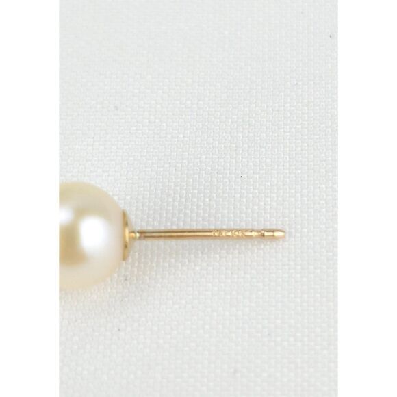 6mm Pearl Necklace & Earring Set w Loose Pearls 10K Gold - Picture 4 of 6